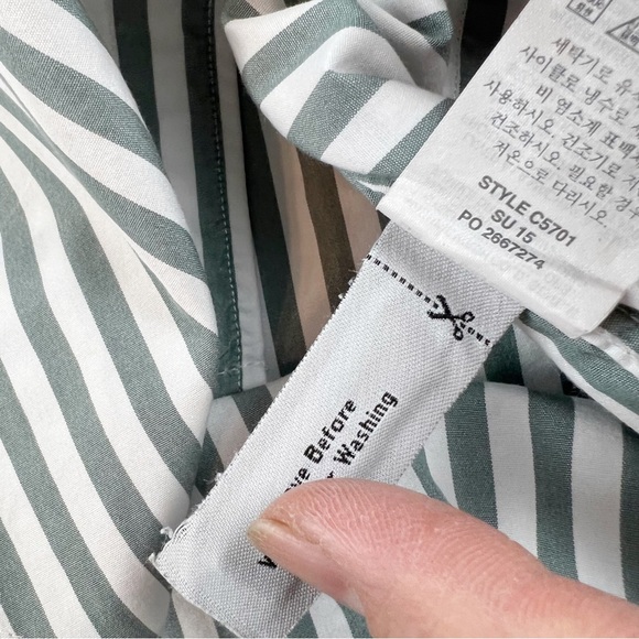 J Crew Men’s short sleeve classics fit striped casual button up shirt - Picture 5 of 8